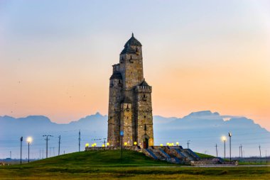 Nazran, Ingushetia, Rusya - 29 Ekim 2008: Çeçen ve Ingush siyasi baskı ve 1944 toplu sürgün kurbanlarına adanmış 