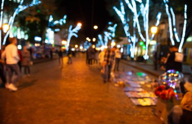 Bulanık şehir sokağı, Odessa şehir manzarası