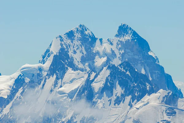 Der Gipfel Des Ushba Gebirges 710 Großkaukasus — Stockfoto
