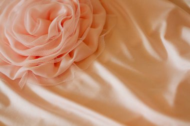 Kumaştan güzel bir gül, parlak bir düğün geçmişi var. Boşluğu kopyala