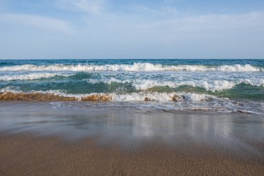 İspanya, Calafell 'de Akdeniz Plajı