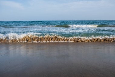 İspanya, Calafell 'de Akdeniz Plajı