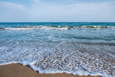 İspanya, Calafell 'de Akdeniz Plajı