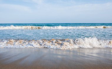 İspanya, Calafell 'de Akdeniz Plajı