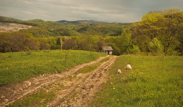 Vägen till huset — Stockfoto