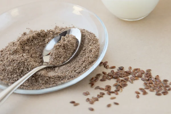 Smoothie with flax seeds — Stock Photo, Image