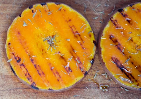 Grilled pumpkin with herbs — Stock Photo, Image