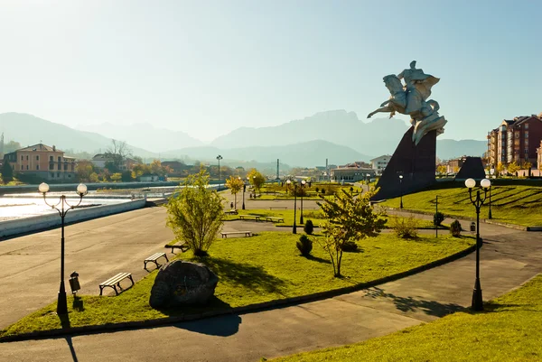 Krajobraz miasta. Vladikavkaz, Osetii Obrazek Stockowy