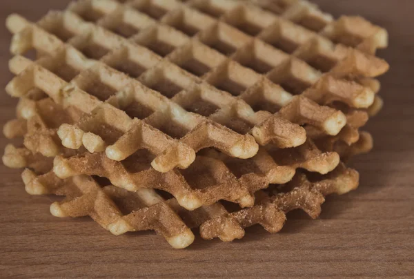 Goldene Waffeln — Stockfoto