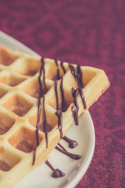 Belçika gofret çikolata ile