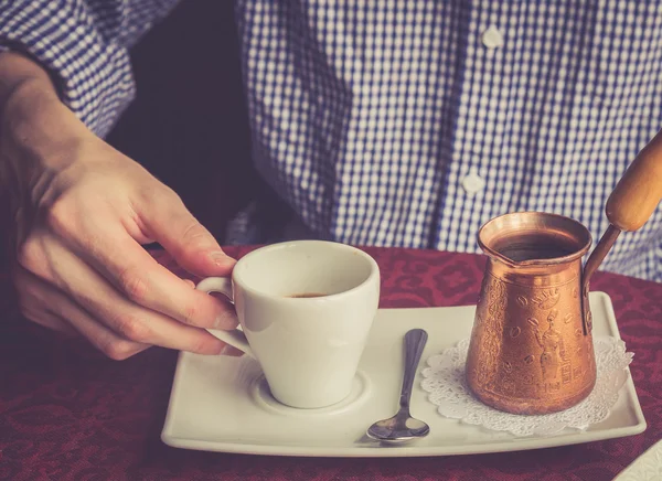 Turkish coffee serve — Stock Photo, Image