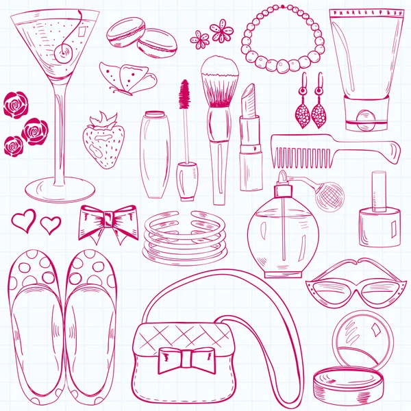 Accessoires pour femmes — Image vectorielle