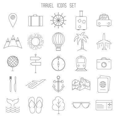 İnce çizgi simgeler kümesi