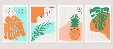 Minimalist modern tarz doğa çizimleri