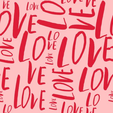 Elle çizilmiş aşk sözcüğüyle kusursuz desen.