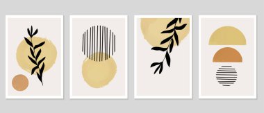 Yaratıcı soyut modern duvar sanatı seti