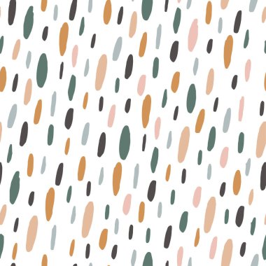 Elle çizilmiş elementlerle kusursuz soyut desen