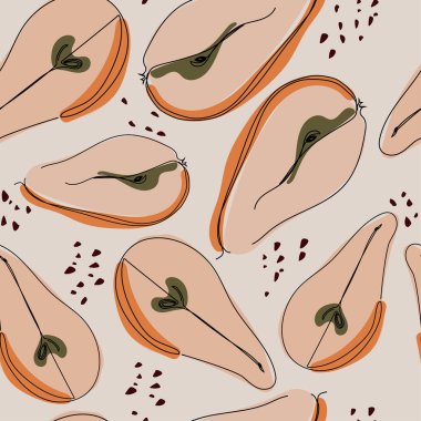 Modern moda sanatsal armutlara sahip kusursuz desen