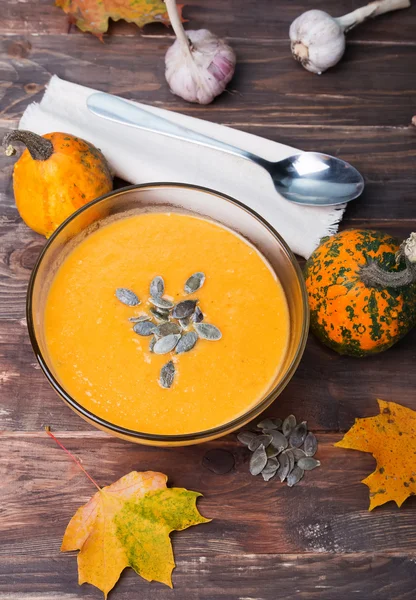 Autumn pumpkin soup — Stock Photo, Image