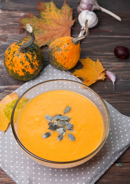 Autumn pumpkin soup — Stock Photo, Image