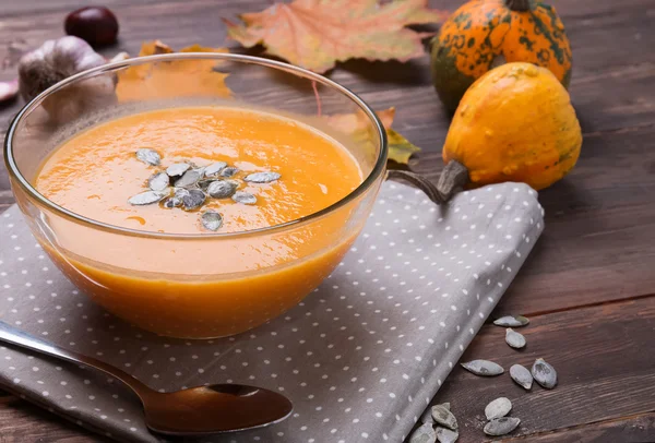 Autumn pumpkin soup — Stock Photo, Image