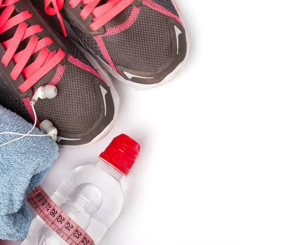 Equipamento de fitness isolado em fundo branco — Fotografia de Stock