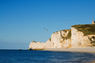 Etretat plaj manzara