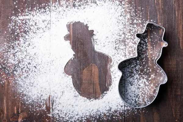 Снеговик для печенья — стоковое фото