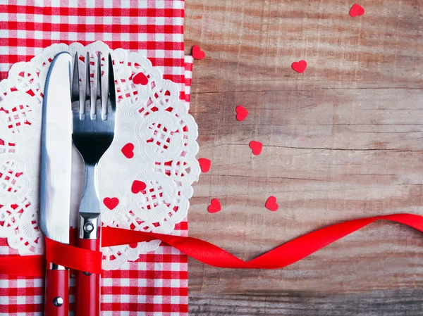 Valentijnsdag tafelschikking — Stockfoto