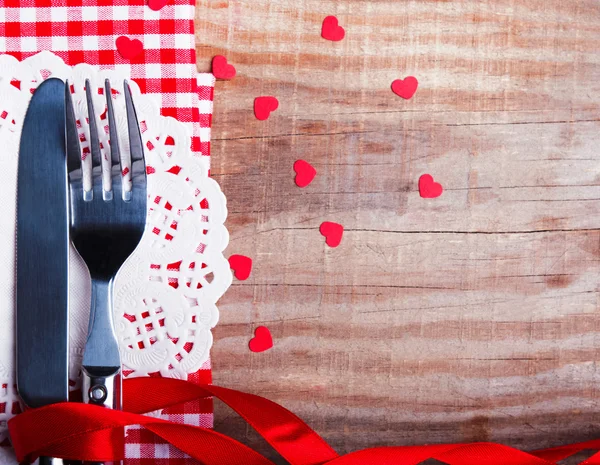 Valentine's day table setting — Stock Photo, Image