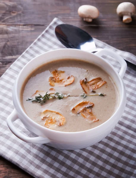 Deliziosa zuppa di funghi — Foto Stock