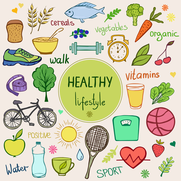 Healthy lifestyle background