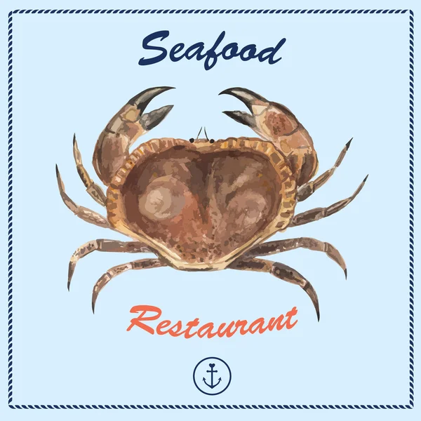 Template for seafood restaurant design. — Stock Vector