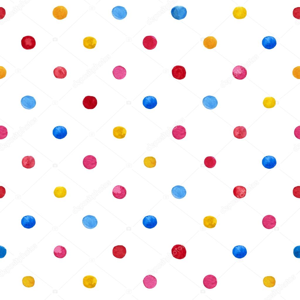 Watercolor dot seamless pattern