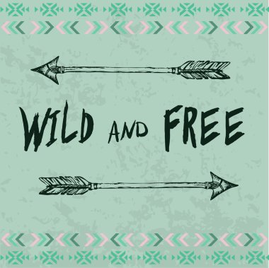 Elle çizilmiş oklarla şablonu