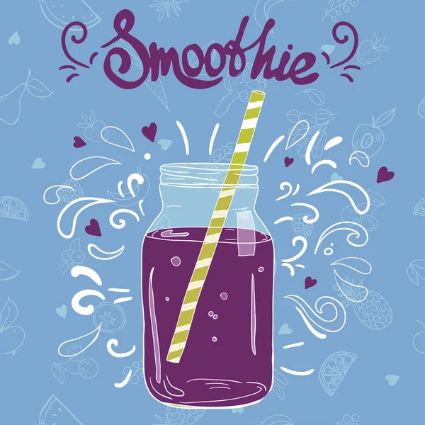 Modèle de smoothie pour la conception — Image vectorielle