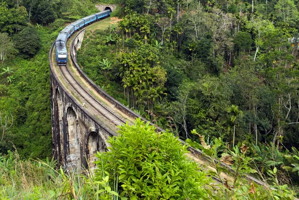 Trainieren Sie im Rail-Strassentunnel — Stockfoto