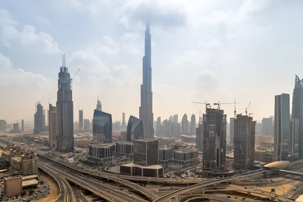 Burj Khalifa paisaje urbano Panorama — Foto de Stock