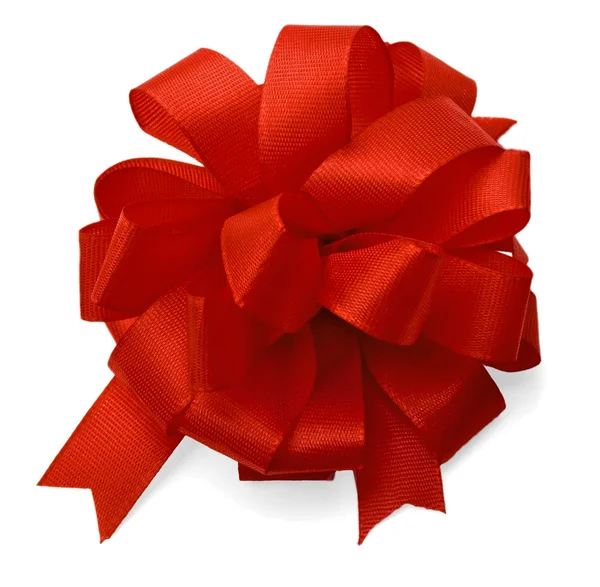 Silk red bow isolated — Stock Photo, Image