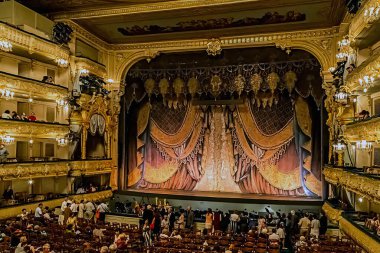 Mariinsky Tiyatrosu, tarihi opera ve bale tiyatrosu: Saint-Petersburg, Rusya, Temmuz 07, 2014