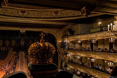 Mariinsky Tiyatrosu, tarihi opera ve bale tiyatrosu: Saint-Petersburg, Rusya, Temmuz 07, 2014