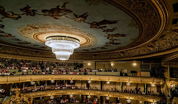 Saint-Petersburg, Russia, July 07, 2014: Mariinsky Theatre, historic theatre of opera and ballet in Saint Petersburg, Russia. Opened in 1860. Tourist attractions in Saint Petersburg