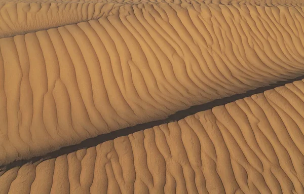 Texture Naturale Sabbia Deserto Sabbioso Dell Ombra Delle Dune — Foto Stock