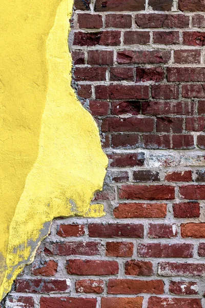 Warna Cerah Kuning Lukisan Brick Wall Beton Latar Belakang Tekstur — Stok Foto