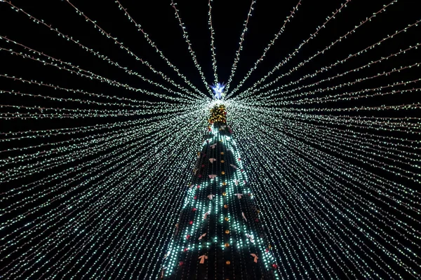Wintergreen Oświetlenie Wielokolorowe Światła Choinkowe Led String Lights Abstrakcyjne Rozmyte — Zdjęcie stockowe