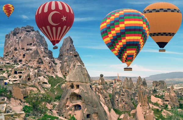 Globos Aire Caliente Que Vuelan Concepto Viaje — Foto de Stock