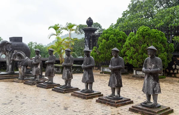 Grey Granite Sculpture Khai Dinh Royal Tomb Hue Vietnam Sochy — Stock fotografie
