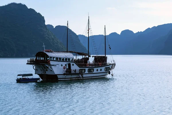 Mountain Limestone Islands Landscape Long Bay Vietnam Stock Image