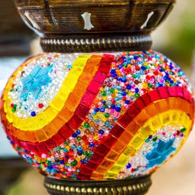 Arap lambası Ramazan Mübarek Feneri. İslam Sanatı Arkaplanı