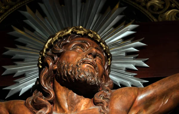 Jezus Christus Kroon Van Doornen Achtergrond Pasen Banier Langzame Schoonheid — Stockfoto